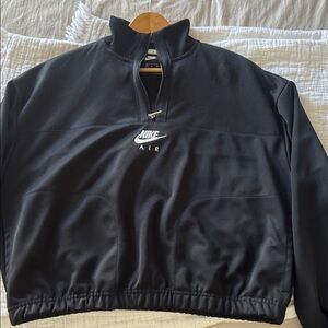 Women's Black Quarter-Zip Sweatshirt Nike Air LOOSE FIT 1/4 Zip Pullover Jacket
